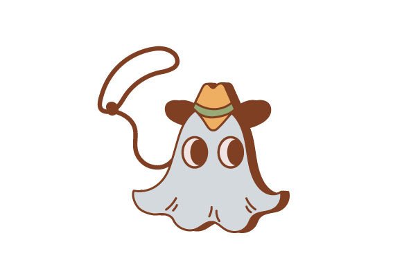 Cowboy Ghost: A Bold Halloween Embroidery Design for Crafters
