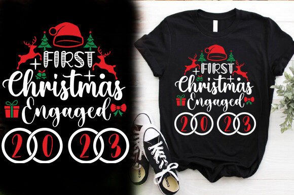 First Christmas Engaged 2023 Tshirt Design Review