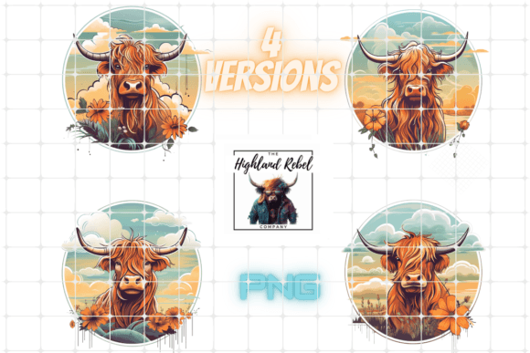 Highland Cow Design a, 4 Versions Review